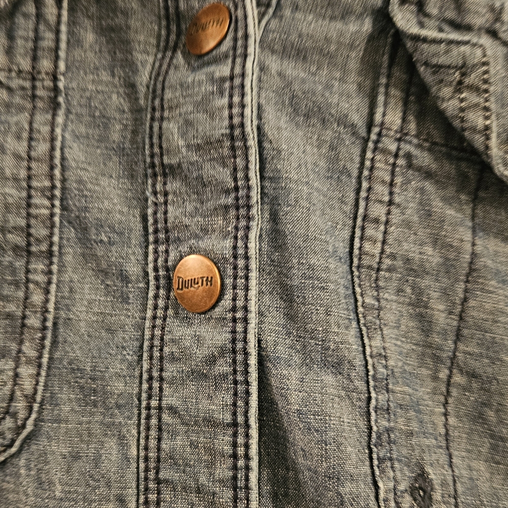 Duluth Chambray Denim Tunic Dress with Front Pockets - Size XXL - Picture 3 of 12